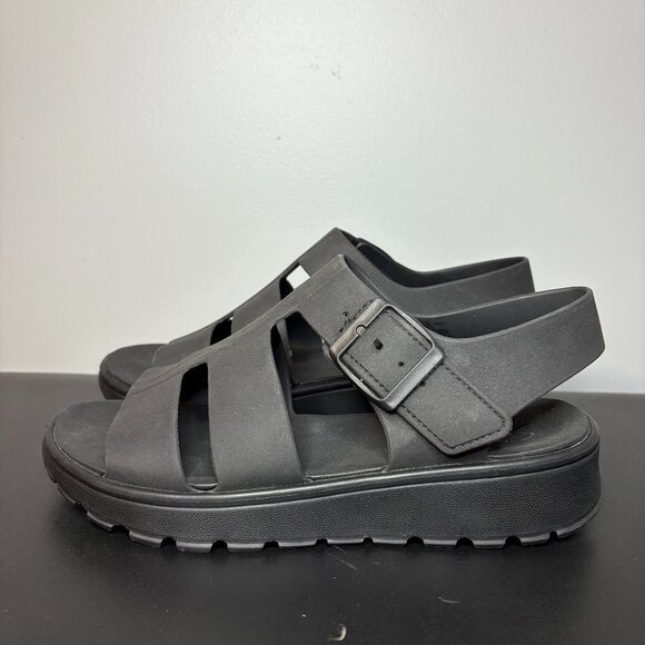 Vintage Skechers 90’s Y2K Black Chunky Sporty Platform Sandals Size 9 - Picture 1 of 8